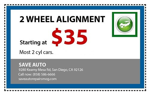 2 Wheel Alignment, SAVE AUTO Cheapest Near Me (858) 586-6666